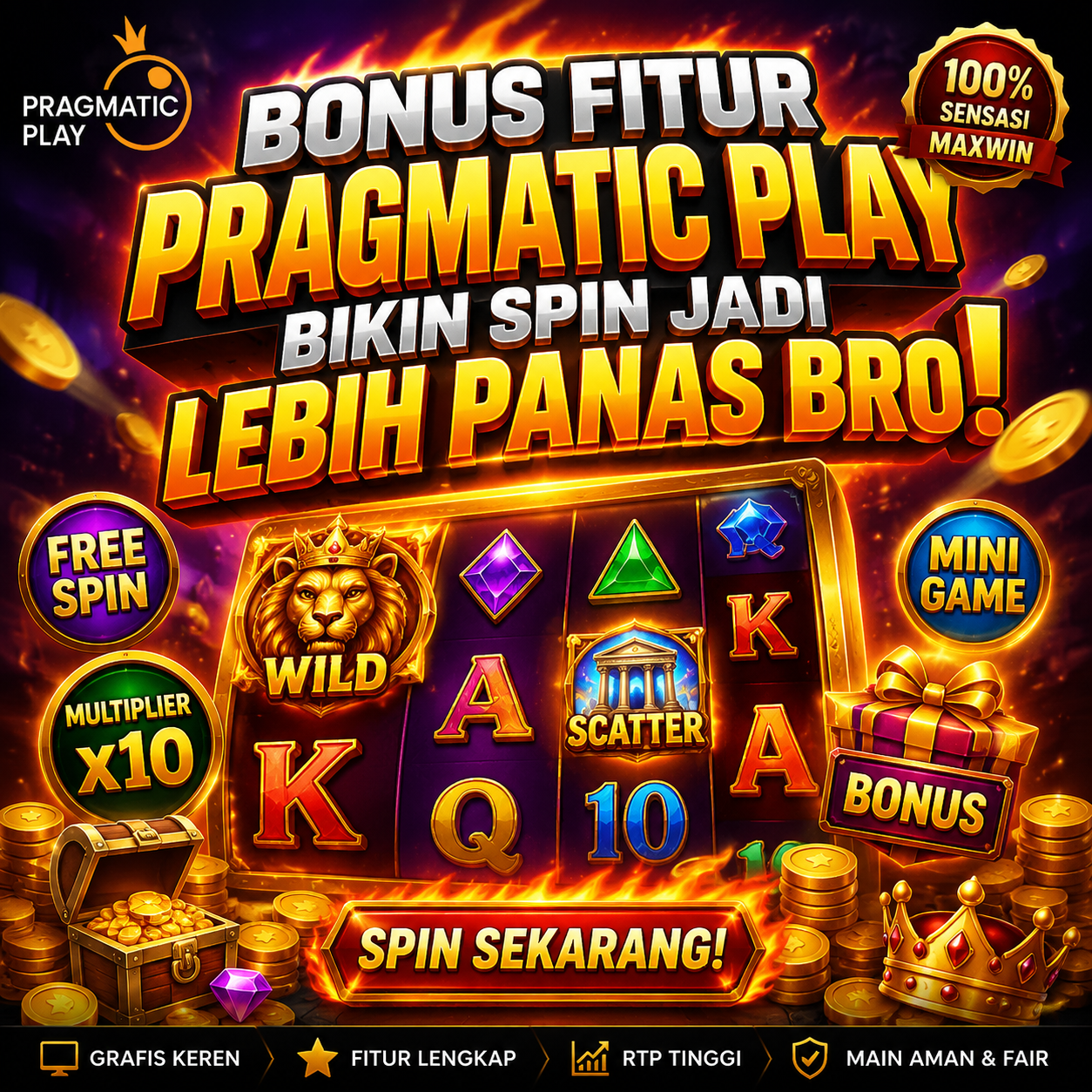Bonus Fitur Pragmatic Play Bikin Spin Jadi Lebih Panas Bro!